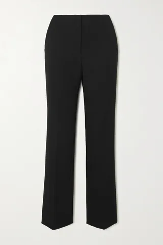 Anine Bing - Lula Wool-twill Straight-leg Pants - Black
