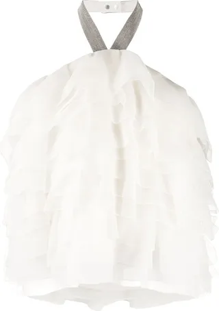 Ruffled Halterneck Top