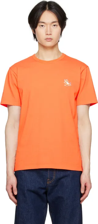 Maison Kitsuné Orange Chillax Fox T-Shirt