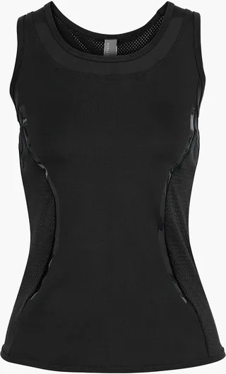 Mesh-paneled printed stretch tank