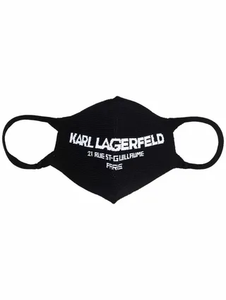 Logo-Embroidered Knitted Facemask