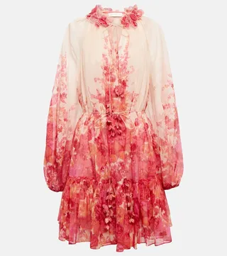 High Tide Lantern floral voile minidress