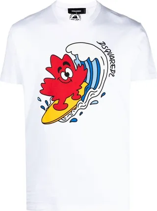 logo-print detail T-shirt