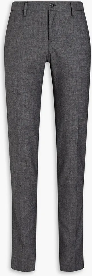 Slim-fit wool-blend twill pants