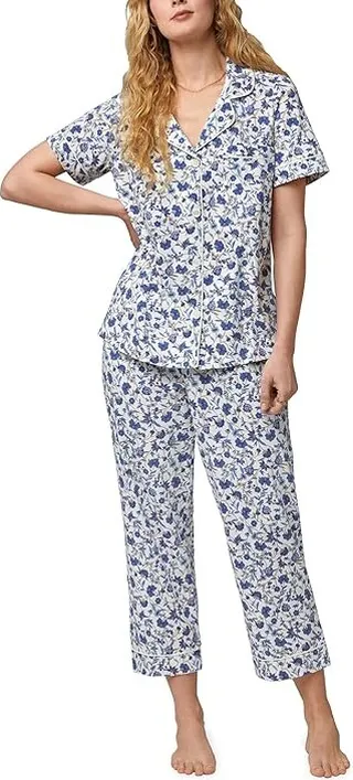 Bedhead PJs Short Sleeve Cropped PJ Set (Terrance Floral) Women's Pajama Sets