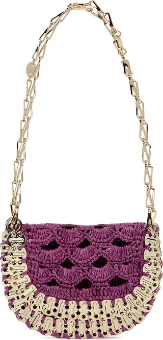 Paco Rabanne Small Raffia Cross-body Bag