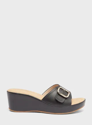 Cross Strap Wedge Sandal