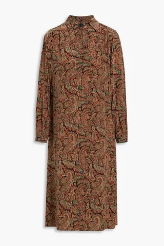 Kesia printed silk-chiffon midi dress
