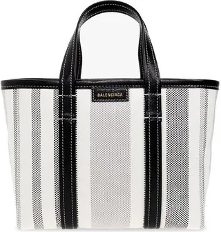 Balenciaga Small Striped Tote Bag