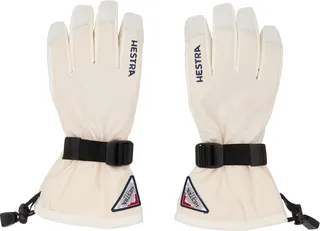 Hestra Off-White Powder Gauntlet Gloves