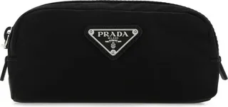 Prada Logo Plaque Zipped Toiletry Bag