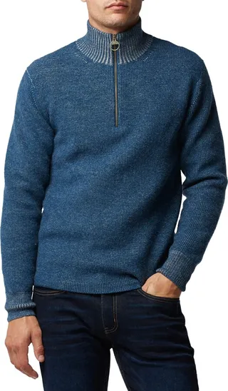 Cosair Bay Half Zip Wool & Alpaca Sweater