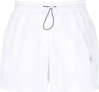 White TruePace Drawstring Running Shorts
