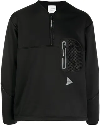 half-zip V-neck sweater