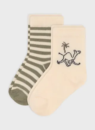 Kids 2 Pack Assorted Socks