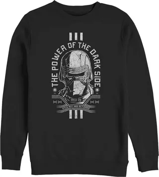 Boy's Star Wars: The Rise of Skywalker Cracked Kylo Pull Over Hoodie - Black - Large