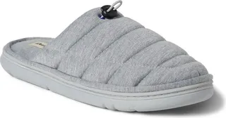 Dearfoams Men's Austin Quilted Sweatshirt Scuff Slippers