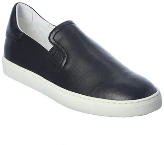 Stuart Weitzman Daryl Leather Slip-On Sneaker