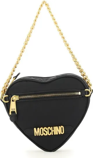 Moschino Logo Plaque Heart Shape Tote Bag