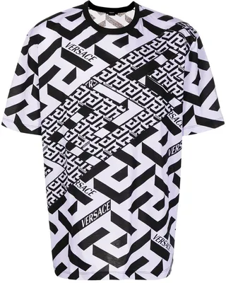 La Greca-print cotton T-shirt
