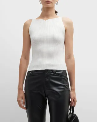 Swallow Rib Knit Tank Top