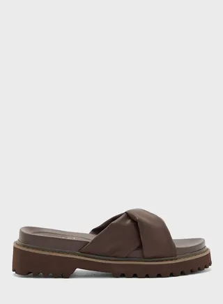 X Strap Wedge Sandals