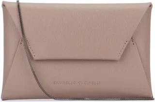 Brunello Cucinelli Logo Printed Envelope Shoulder Bag