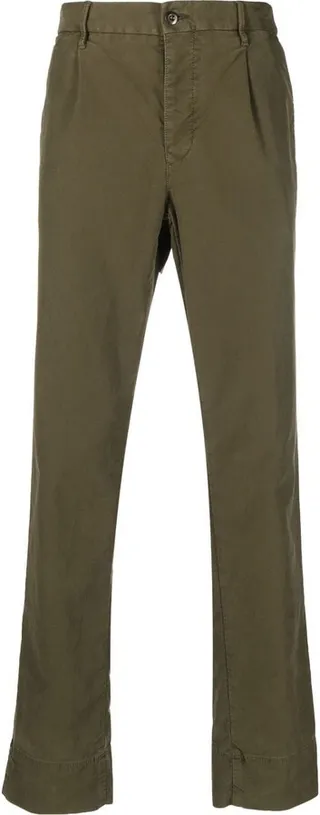 Tapered-Leg Cotton Trousers
