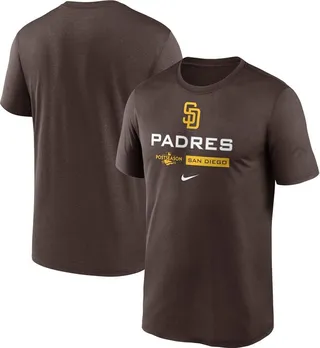 Men's Nike Brown San Diego Padres 2022 Postseason Authentic Collection Dugout T-shirt