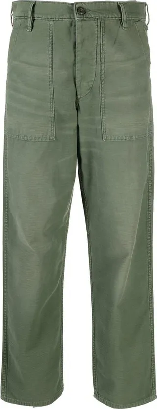 Straight-Leg Cotton Trousers