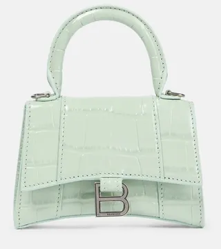 Hourglass Mini leather crossbody bag