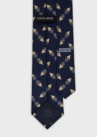 Pure printed silk tie