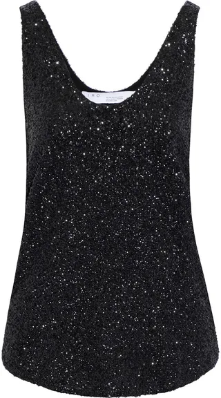 Spool sequined georgette tank