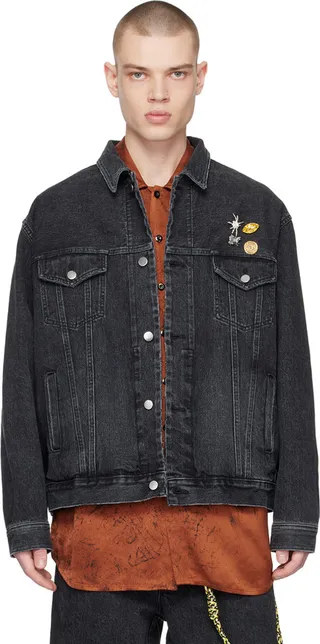 Song for the Mute Black Faded Denim Jacket