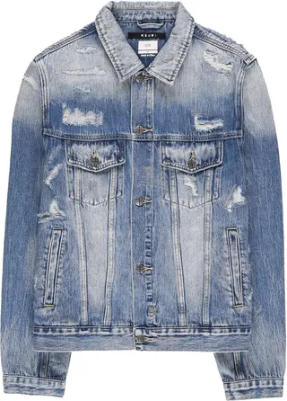 Distressed-Effect Denim Jacket