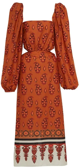 Indian Roar cotton midi dress