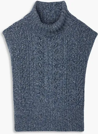 Collina cable-knit turtleneck vest
