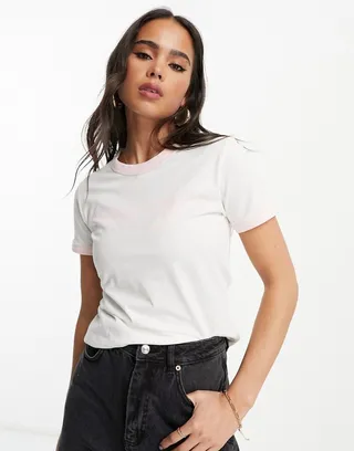 Wrangler logo tee in white