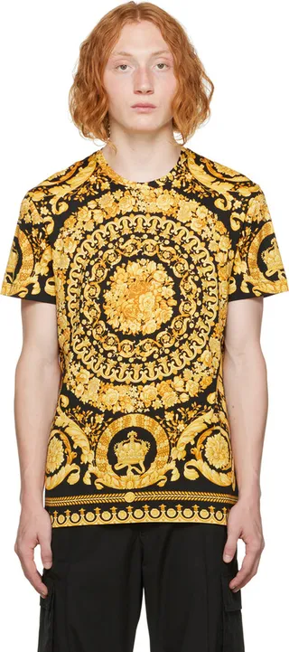 Versace Black Baroque T-Shirt