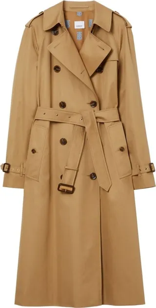 Double-Breasted Belted Trench Coat