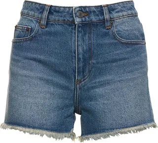 Cotton denim shorts