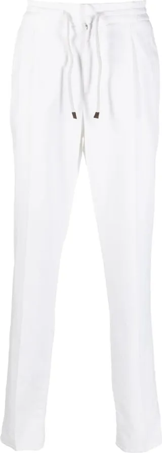 Drawstring-Waist Straight-Leg Trousers