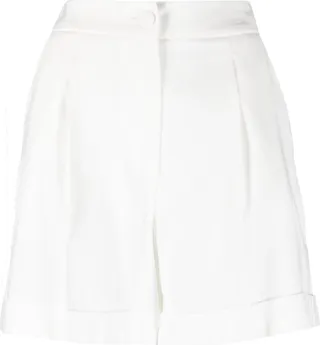 Dart-Detailing Tailored Shorts