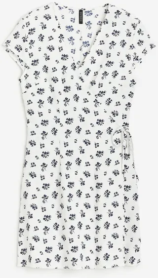 Crêped Wrap-front Dress