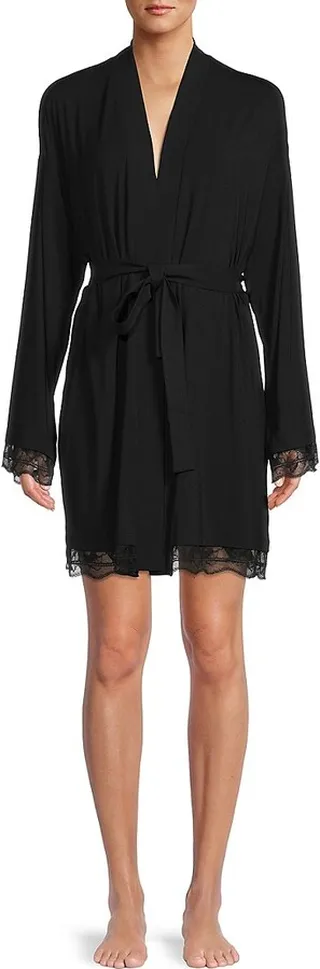 Lace Trim Robe