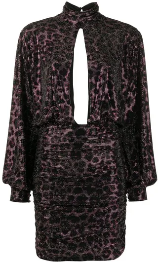 Metallic Print Dress