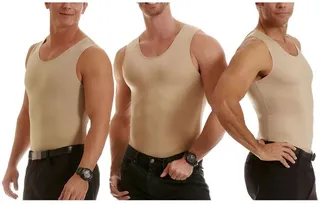 Insta Slim Men's 3 Pack Compression Muscle Tank T-Shirts