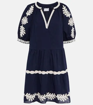 Josephine embroidered cotton minidress