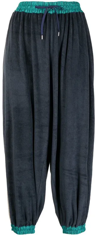 Side Stripe Velour Joggers