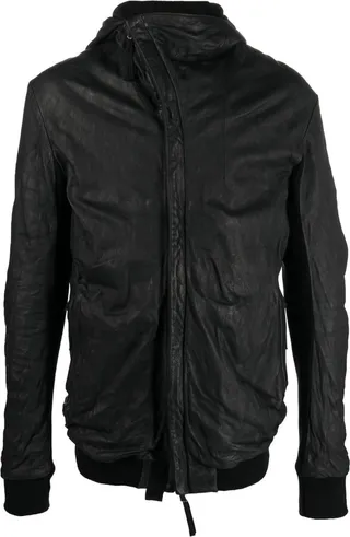Leather Zip-Up Jacket